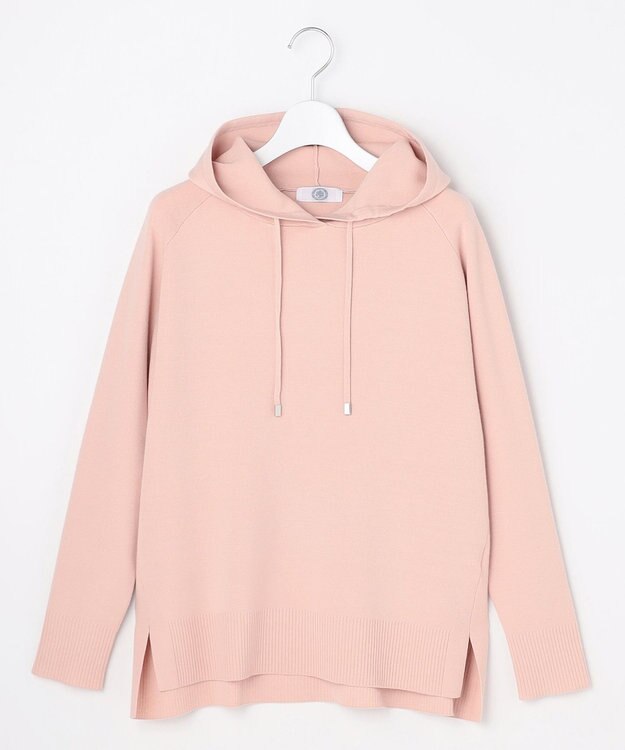 J.PRESS LADIES S Smooth ニット パーカー ピンク系