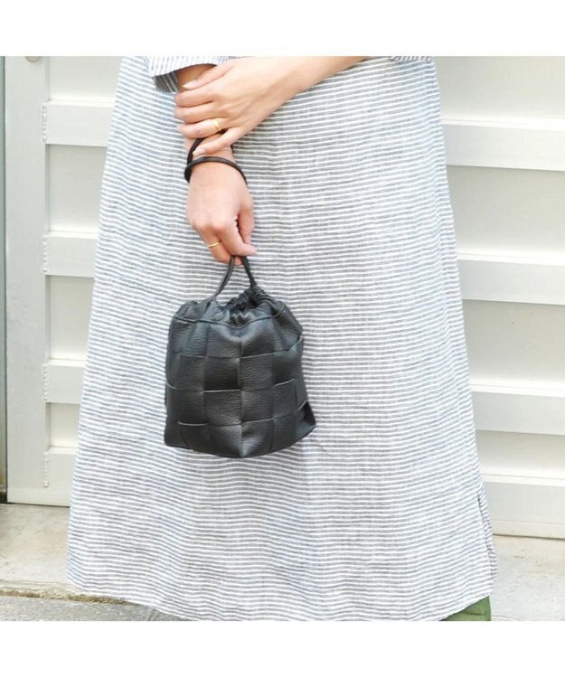 UNBILLION perche サスティナブルメッシュドロストショルダーバッグS ブラック