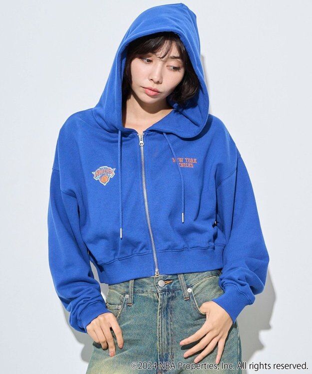 WEGO 別注NBAショートWZIPパーカー ブルー