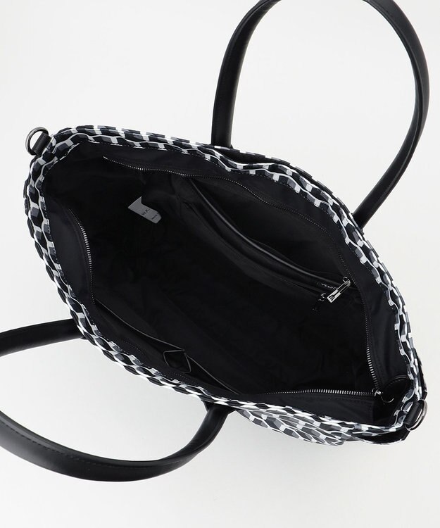 Y'SACCS キュービックモノグラム　2WAYトート　Mサイズ ブラック