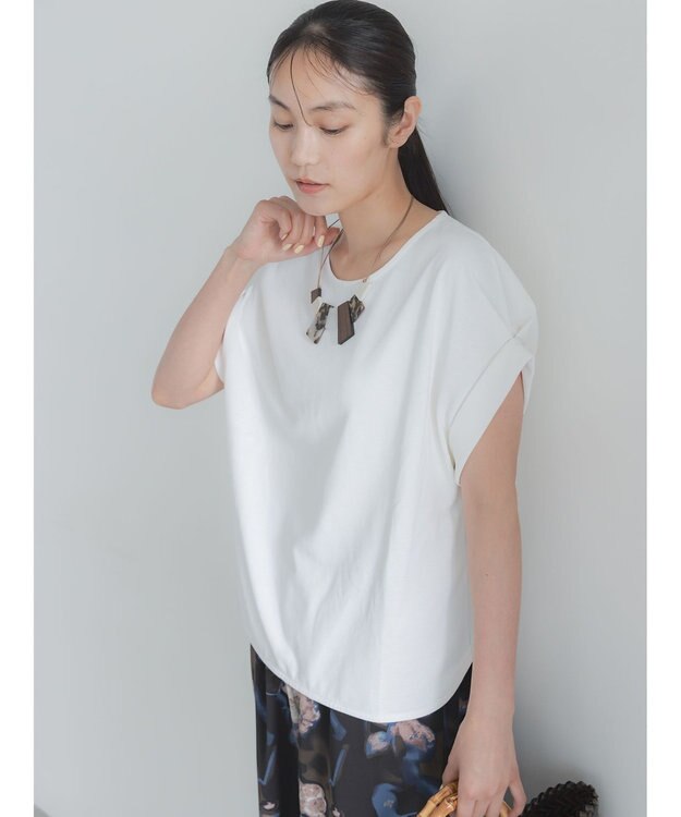 Te chichi 【多機能】ターンバックTEE オフホワイト