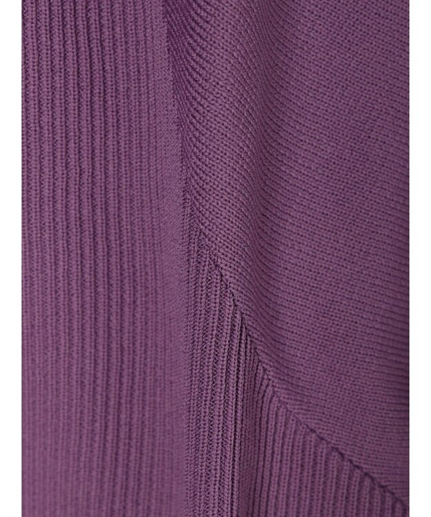 Green Parks ・ｆｕｒｒｙ　ｒａｔｅ２ｗａｙかる~いニットカーデ Purple