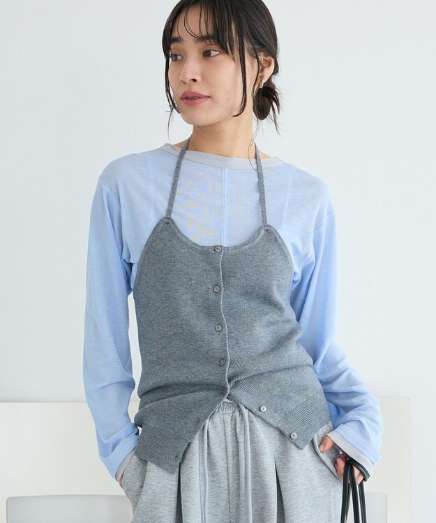 CRAFT STANDARD BOUTIQUE ホルターネックニットベスト Gray Mixture