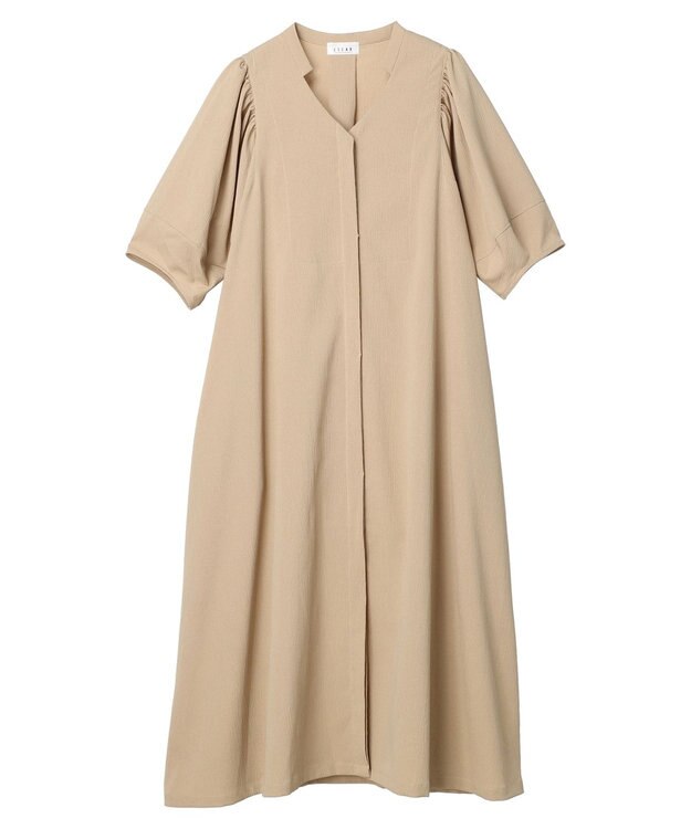 Green Parks ■ＥＳＣＡＲ　ランタンスリーブシャツワンピース Beige