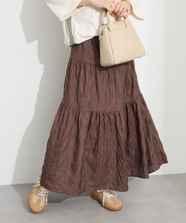 CRAFT STANDARD BOUTIQUE シャイニーワッシャースカート Brown