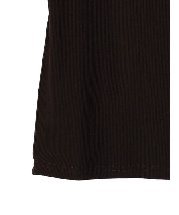 Green Parks ５分袖カットリブプルオーバー Brown