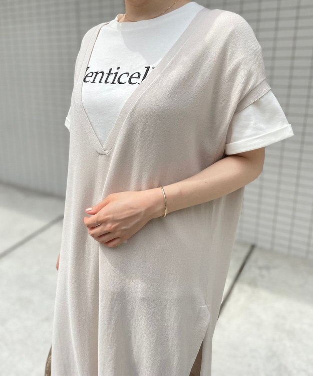 UNFILO 【接触冷感】汗ジミ撥水Tシャツ 半袖 ホワイト系