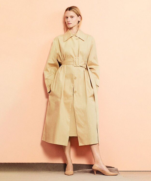 JOSEPH ボンテッドマック　Aラインコート Safari