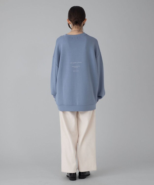 WEGO 【ユニセックス着用ITEM/2点SET/MLサイズ展開】アクセ付きフォトグラフィックプルオーバー サックス