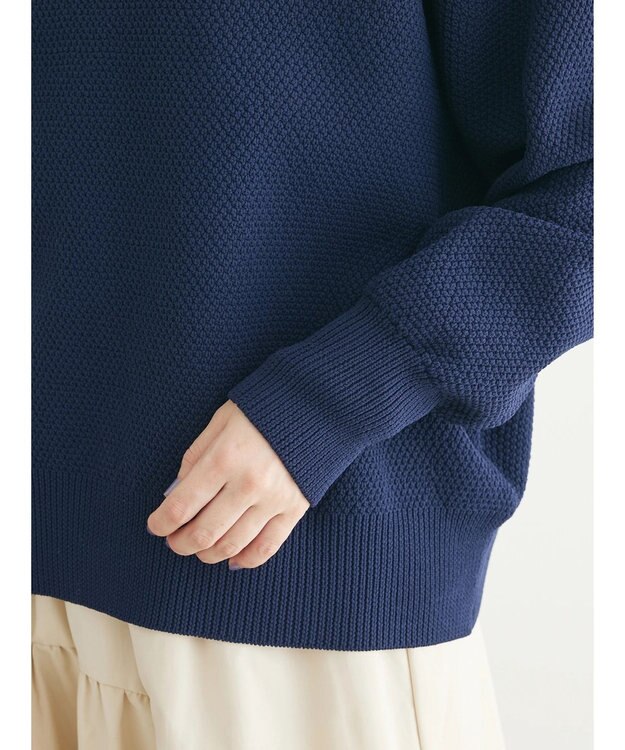 Green Parks ２ｗａｙ　パール釦ニットプルオーバー Dark Navy