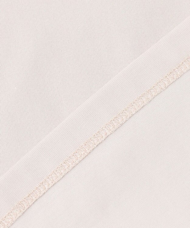 J.PRESS LADIES 【吸水速乾】ピンタックコンビジャージー カットソー ライトグレー系