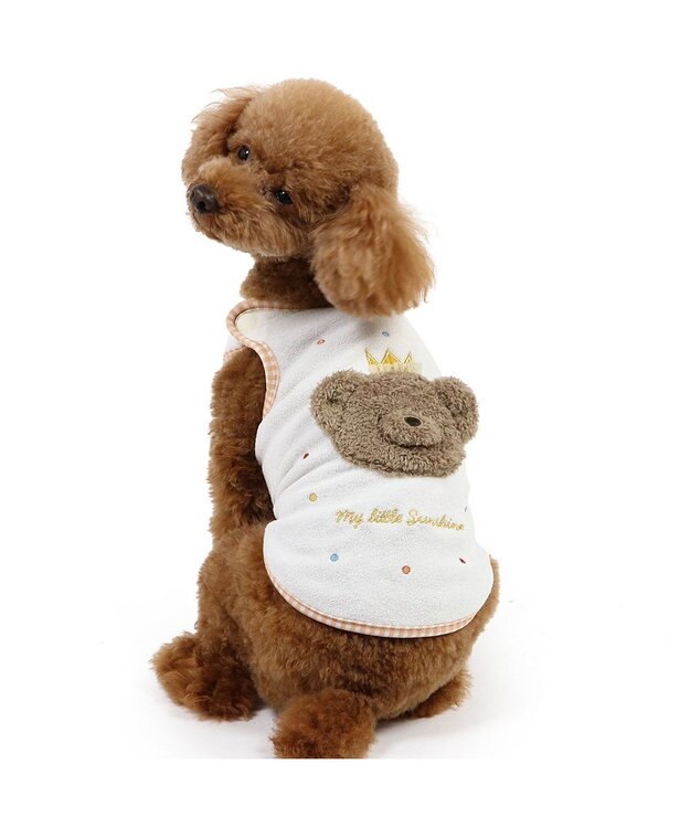 PET PARADISE ペットパラダイス  サーモキープ タンクトップ 《王冠くまちゃん》 小型犬 ホワイト