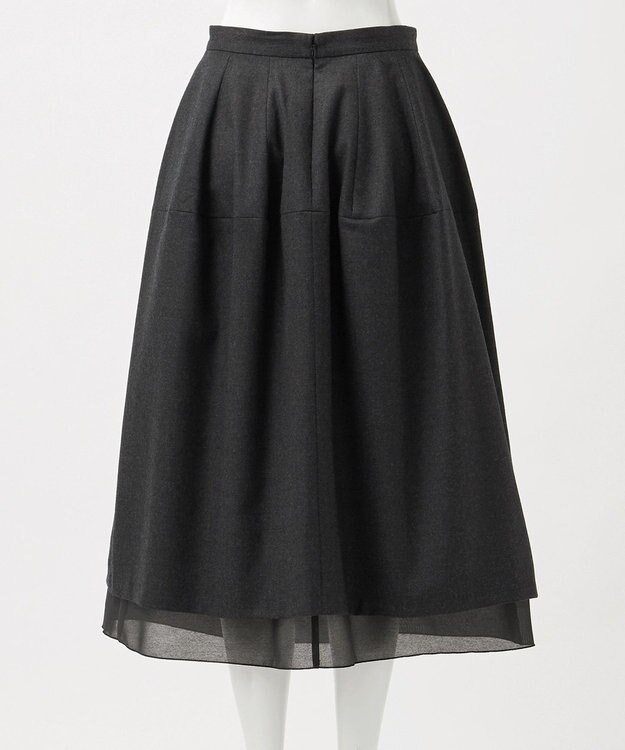 23区 【R(アール)】メリノシアーレイヤード スカート グレー系
