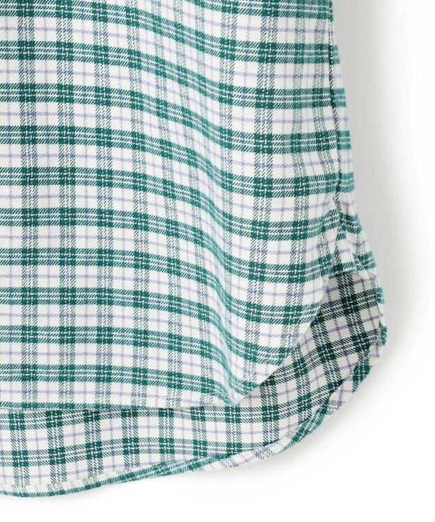 J.PRESS MEN ストレッチ コットンネルシャツ グリーン系3