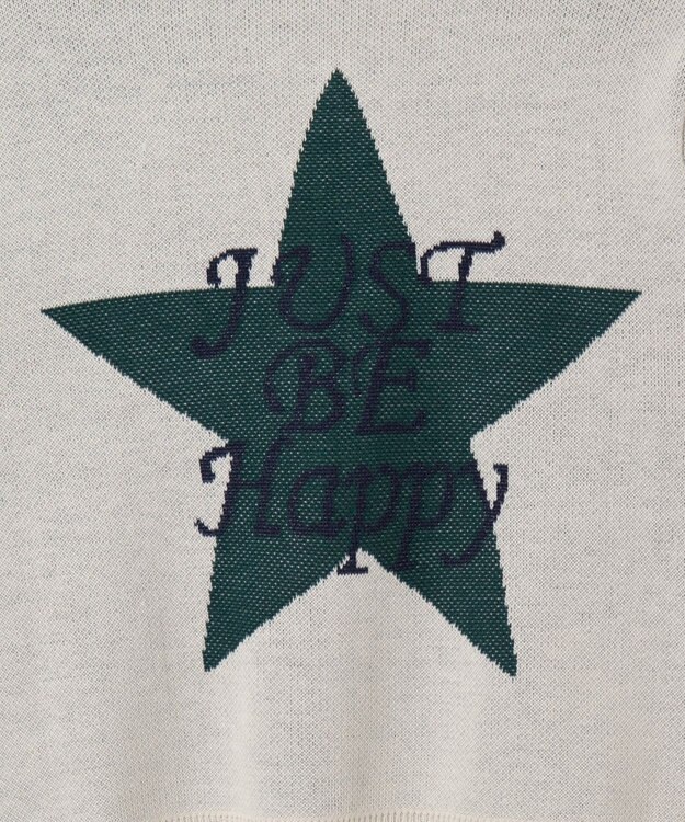 WEGO WZIPスターモチーフニット オフホワイト