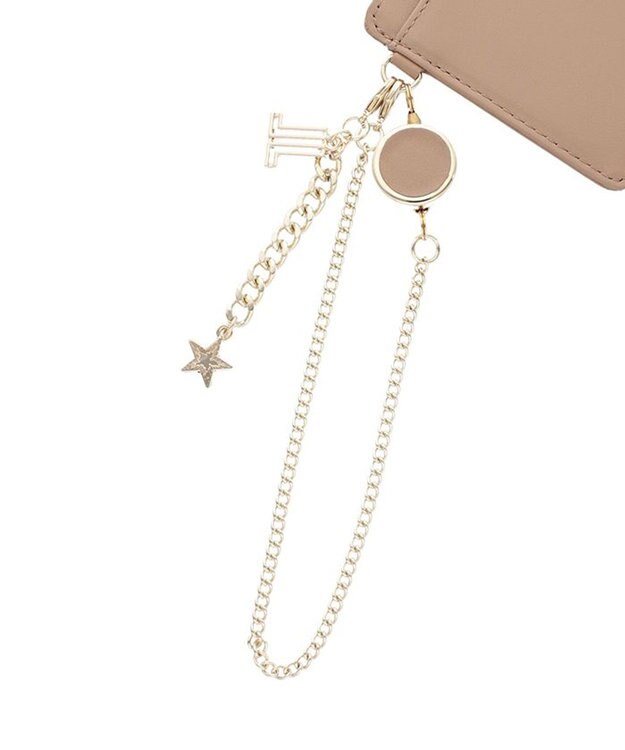 LANVIN en Bleu ルナ リール付きパスケース ベージュ