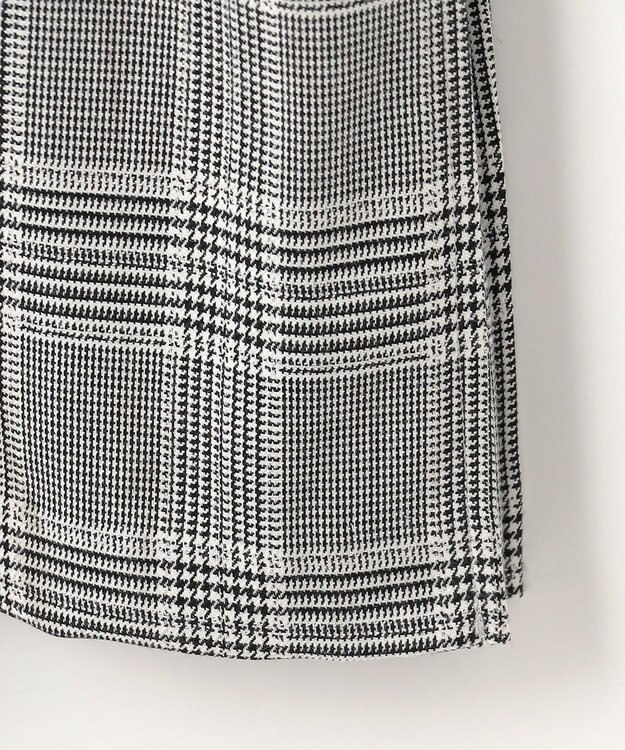 ANY SIS 【2SET】チェック ジャンパースカート× ニット ブラック系3