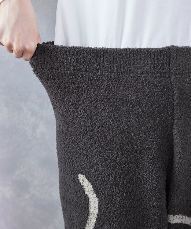 Tiaclasse ふわもちニュアンス配色ニットパンツ チャコールグレー