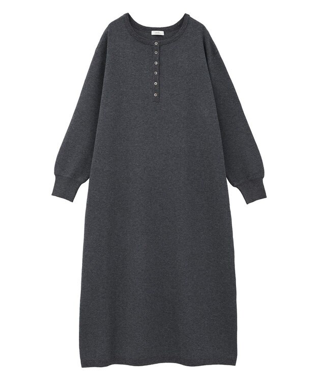 earth music&ecology ソウバリヘンリーニットワンピース Charcoal Gray