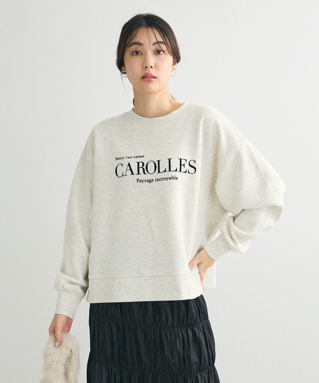 Green Parks 裏起毛フロッキーロゴプルオーバー Oatmeal