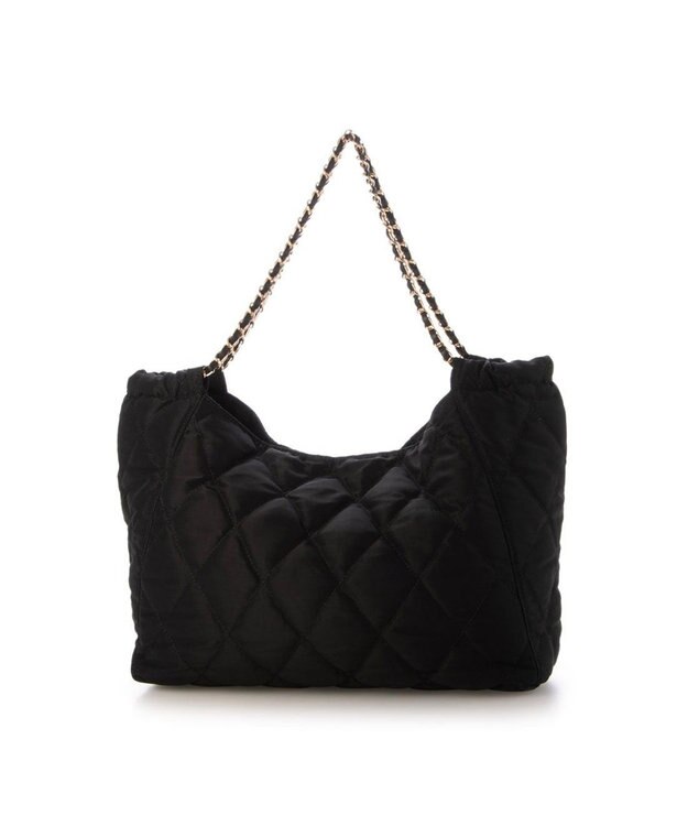 UNBILLION カシュカシュ cachecache / ナイロンキルトチェーントート ブラック