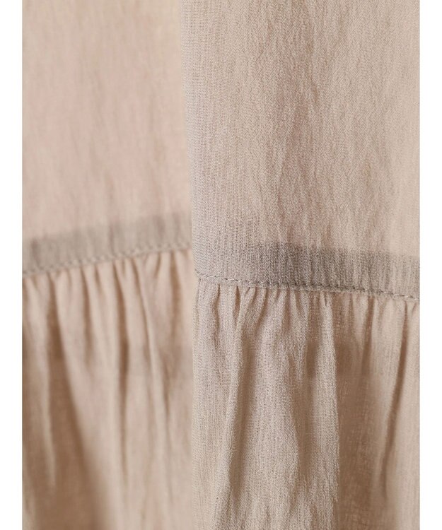 CRAFT STANDARD BOUTIQUE ウ゛ィンテージボイルティアード切替ブラウス Beige