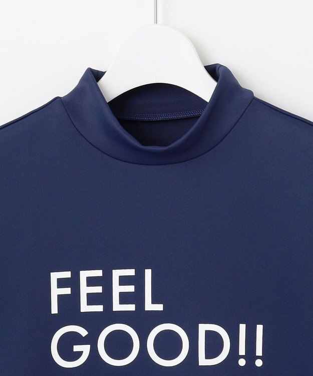 23区GOLF 【WOMEN】【吸水速乾/UVカット】モックネックシャツ ネイビー系