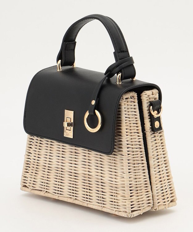 組曲 【2WAY】トップハンドルカゴバッグ ブラック系