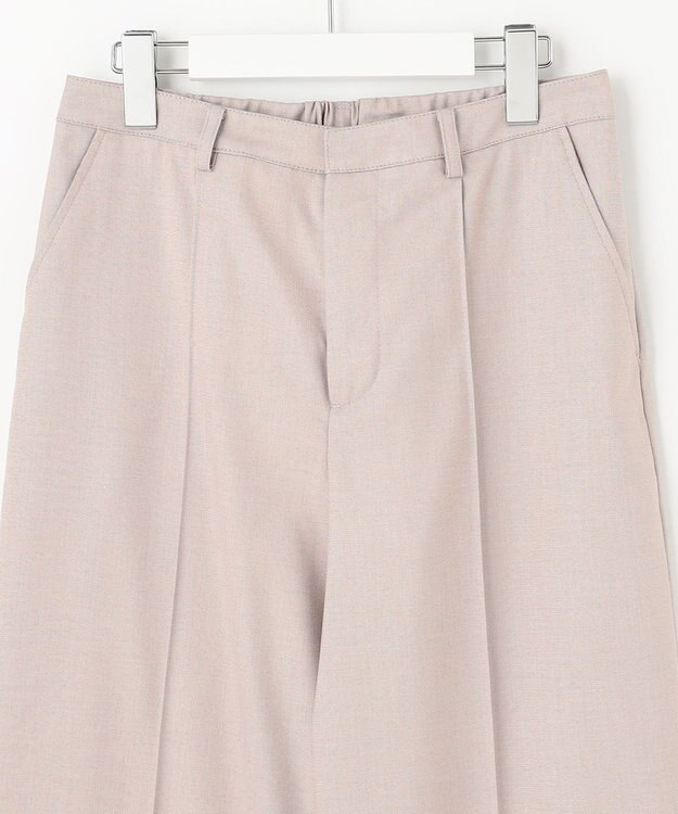 J.PRESS LADIES 【洗える】T/Rシャークスキン セミワイド パンツ ピンク系