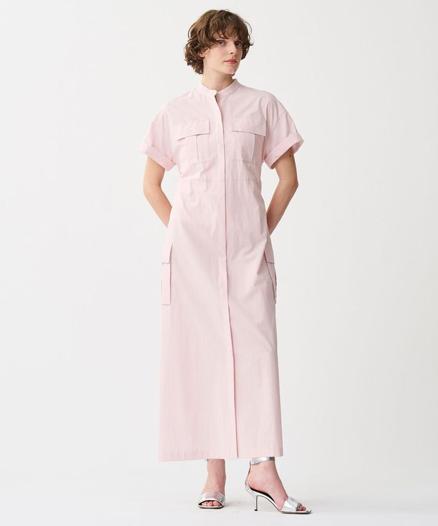 uncrave カラータイプライター シャツワンピース ピンク