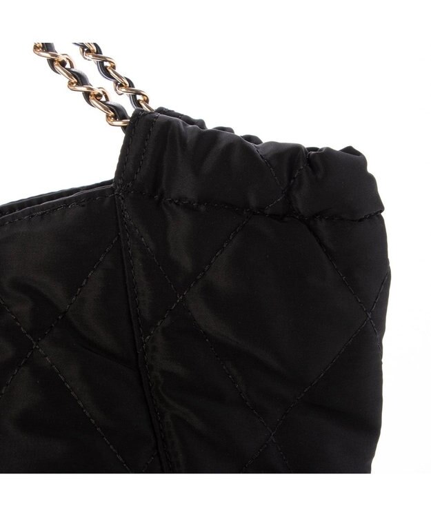 UNBILLION カシュカシュ cachecache / ナイロンキルトチェーントート ブラック