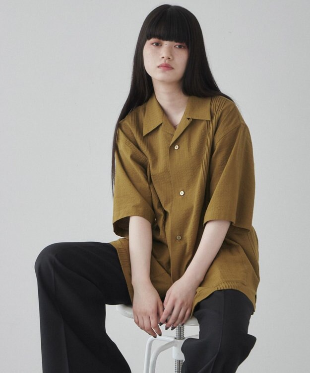 WEGO 【ユニセックス着用ITEM】キューバシャツ カーキ