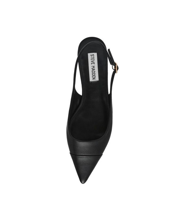 STEVE MADDEN ROWYN ポインテッドスリングバックフラットパンプス ブラック