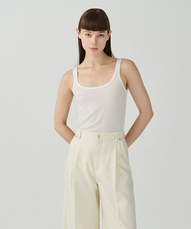 GRACE CONTINENTAL シルクカシミヤタンクトップ ホワイト