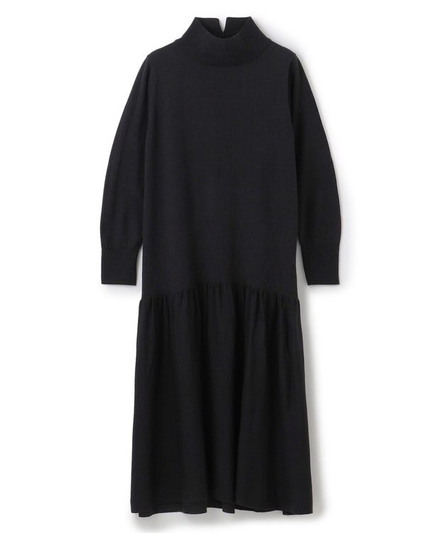 UNFILO ティアード ニットワンピース ブラック