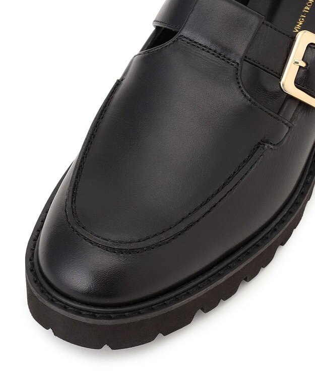 23区 ベルテッド ローファー ブラック系