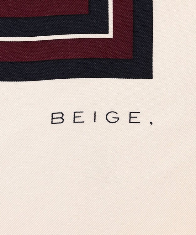 BEIGE， JOHN / シルクプリントスカーフ Navy