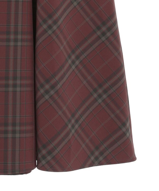 earth music&ecology バックレースアップチェックスカート Bordeaux