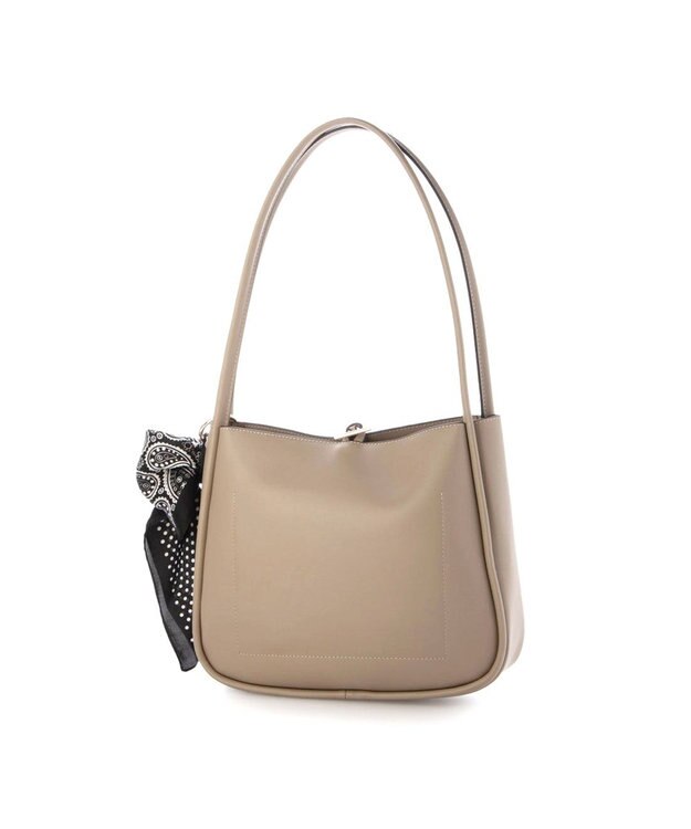 UNBILLION カシュカシュ cachecache / スカーフチャーム付きロングハンドルトート オーク