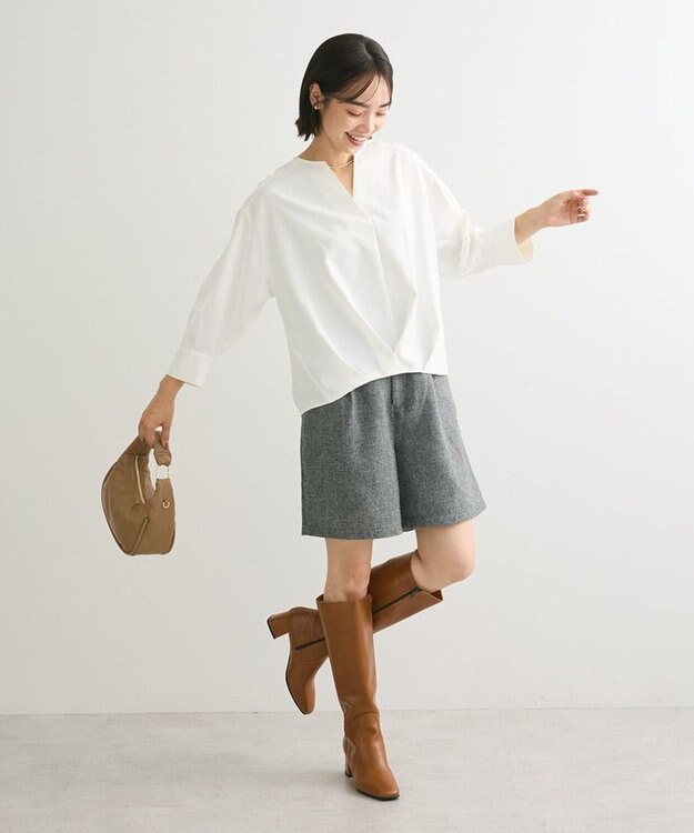 Green Parks ２ＷＡＹ　バースキッパーブラウス Off White