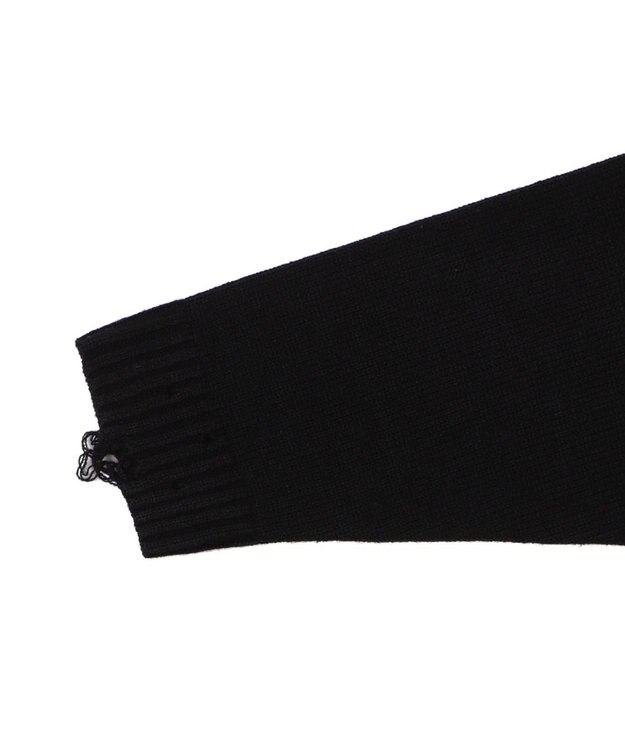 WEGO ウイングハートダメージニット ブラック