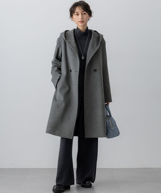 23区 L 【見上愛さん着用/洗える】カシミヤブレンド ニット パンツ グレー系