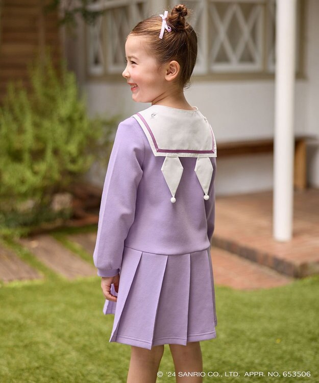ANY KIDS 【any FAM×サンリオキャラクターズ】セーラーカラーワンピース ラベンダー×クロミ