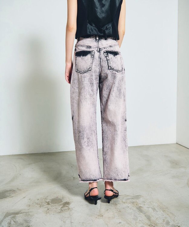 GRACE CONTINENTAL タイダイコクーンデニムパンツ ピンク