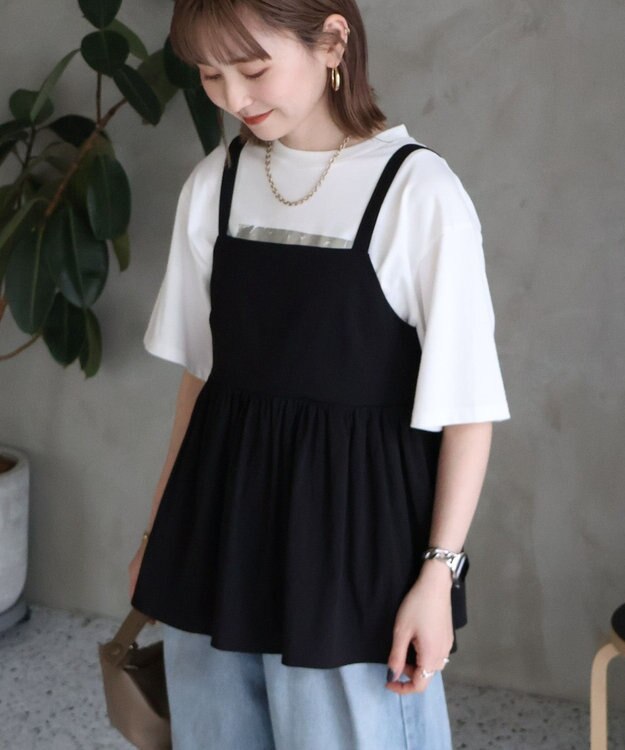 AMERICAN HOLIC ティアードキャミ Black