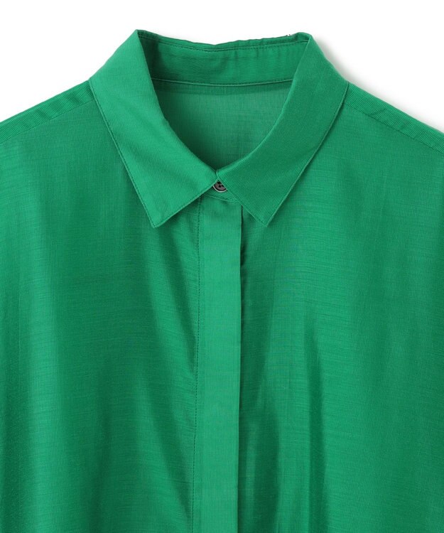 UNFILO ライトシアー クロップドシャツ グリーン