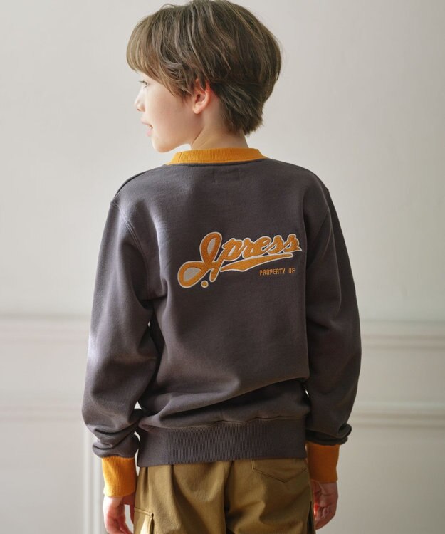 J.PRESS KIDS 【140-170cm】Jバックロゴ エンブロイダリー トレーナー ライトグレー系