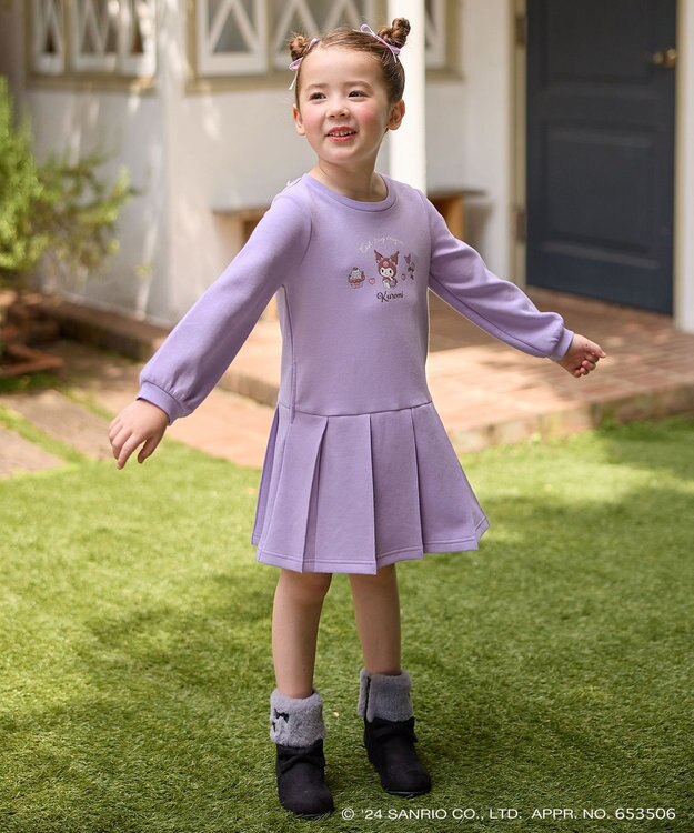 ANY KIDS 【any FAM×サンリオキャラクターズ】セーラーカラーワンピース ラベンダー×クロミ