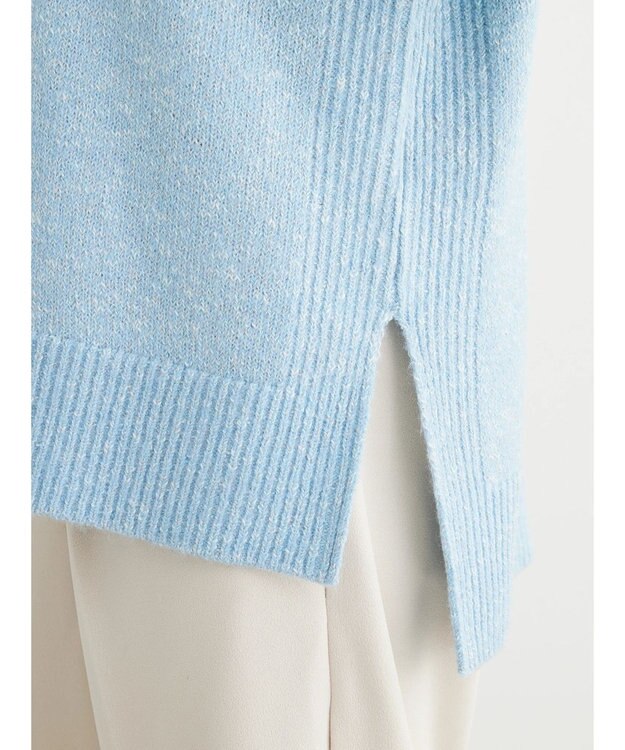 Green Parks ラメ糸ミックスニットプルオーバー Blue