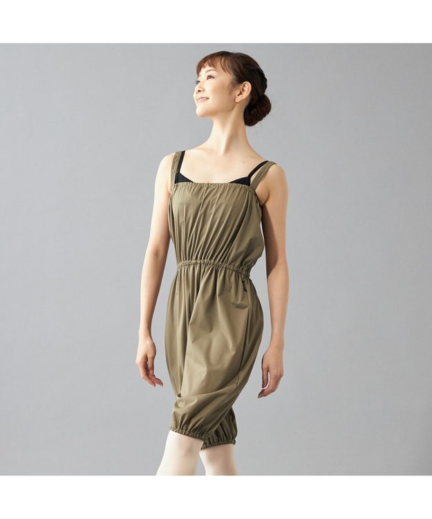 Chacott ストレッチスキンサウナワンピース カーキ